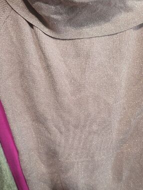 NWOT 7TH AVENUE PINK METALLIC OFF-SHOULDER SWEATER